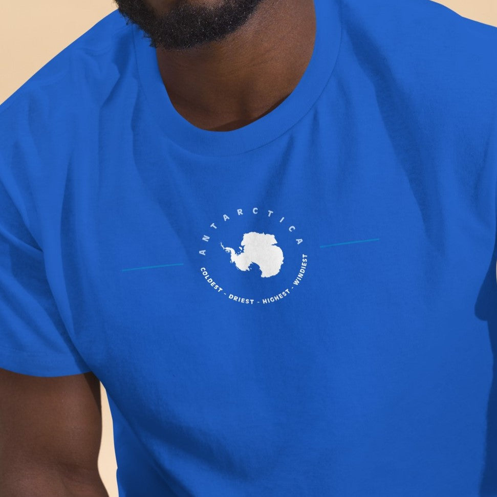 ANTARCTICA Coldest - Driest - Highest - Windiest. Circle design. T-Shirt